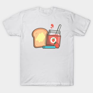 Toast bread with strawberry jam T-Shirt